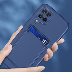 Samsung Galaxy A22 4G Case With Card Slot Made With TPU - Black