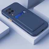 Samsung Galaxy A22 5G Case With Card Slot Made With TPU - Dark Blue
