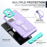 Samsung Galaxy A23 4G Case With a Small Tail Holder - Purple + Light Green