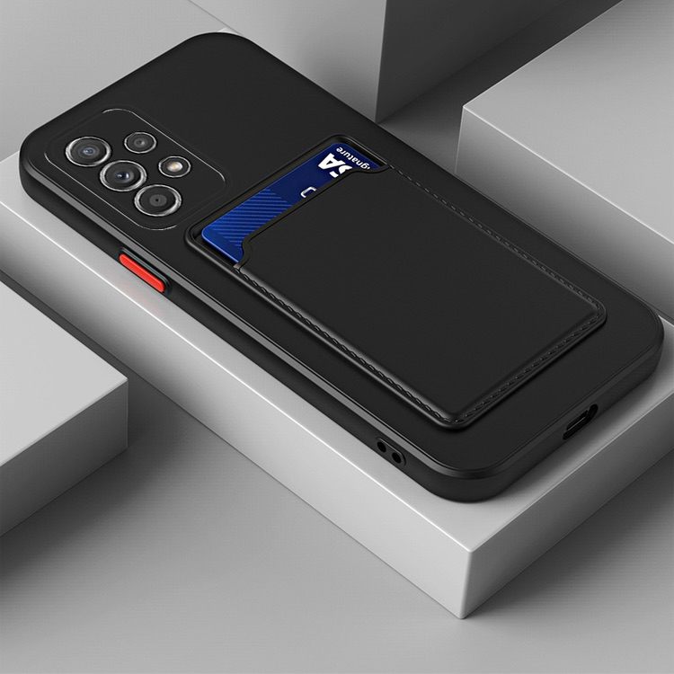 Samsung Galaxy A23 Case Contrast Colour Button Shockproof - Black