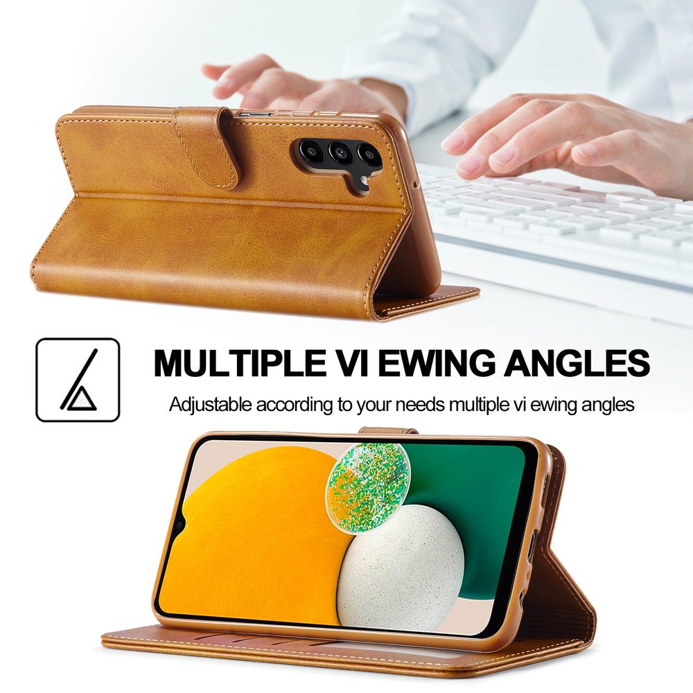 Samsung Galaxy A24 4G Case Calf Texture Secure Magnetic - Brown