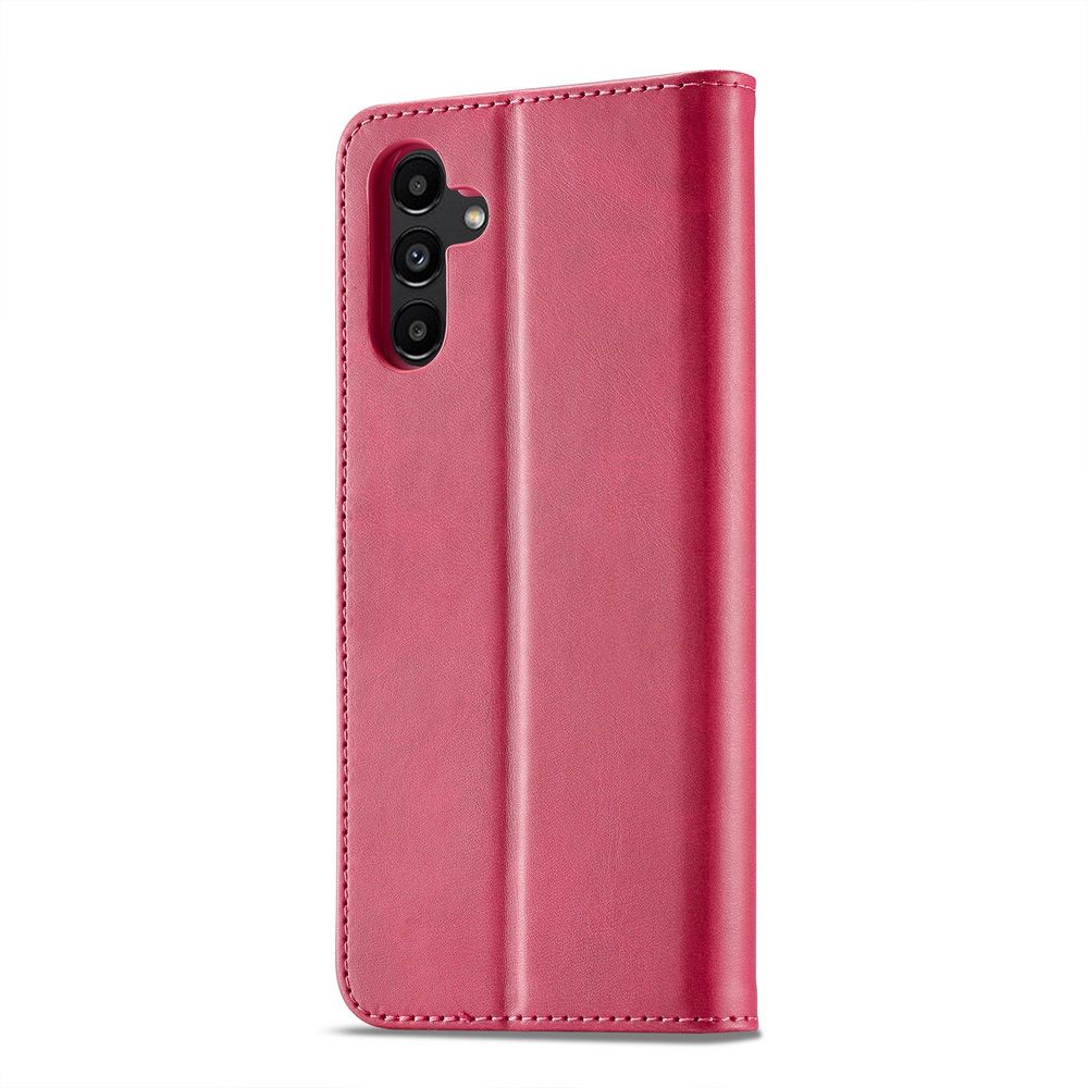 Samsung Galaxy A24 4G Case Calf Texture Secure Magnetic - Red