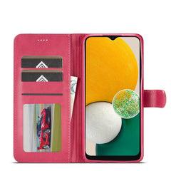 Samsung Galaxy A24 4G Case Calf Texture Secure Magnetic - Red