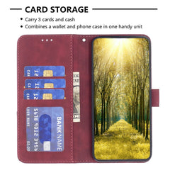 Samsung Galaxy A24 4G Case Magnetic Buckle Rhombus Texture - Red