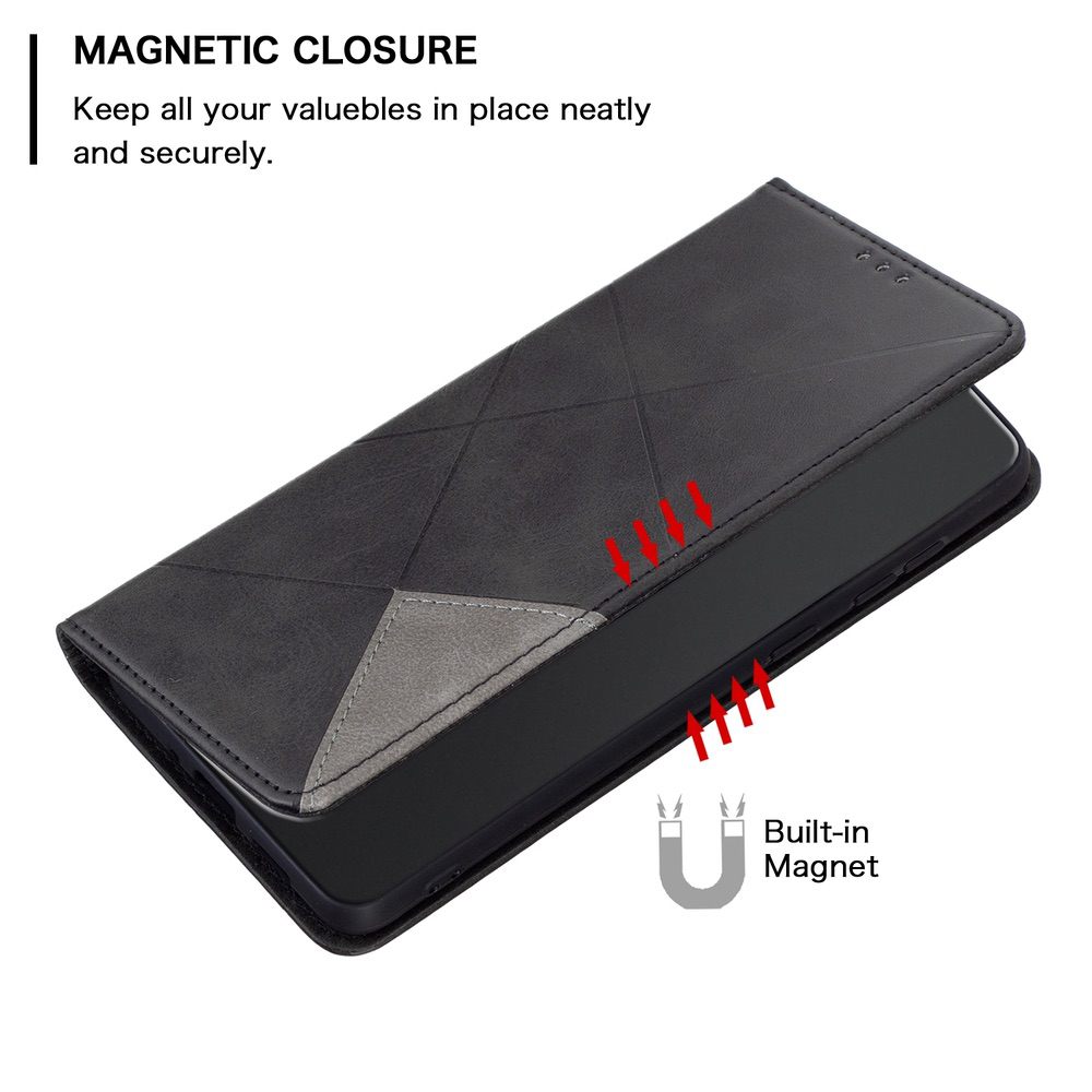 Samsung Galaxy A24 4G Case Magnetic Rhombus Texture - Black