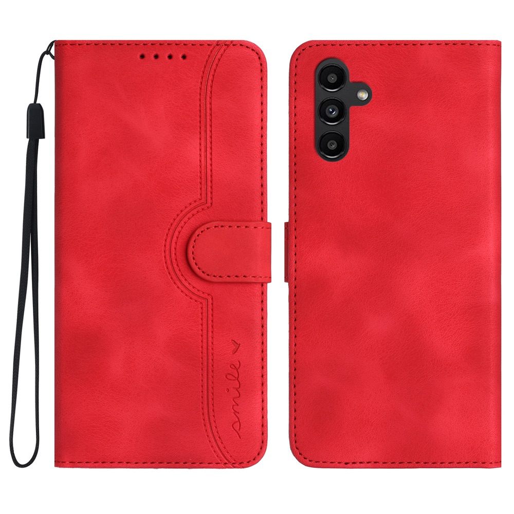 Samsung Galaxy A24 4G Case Skin Feel PU Leather Secure Wallet - Red