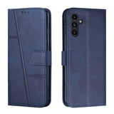 Samsung Galaxy A24 4G Case Stitching Calf Texture - Blue