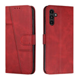 Samsung Galaxy A24 4G Case Stitching Calf Texture - Red