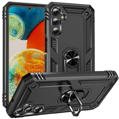 Samsung Galaxy A24 4G Case with Metal Ring Holder - Black