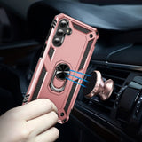 Samsung Galaxy A24 4G Case with Metal Ring Holder - Rose Gold