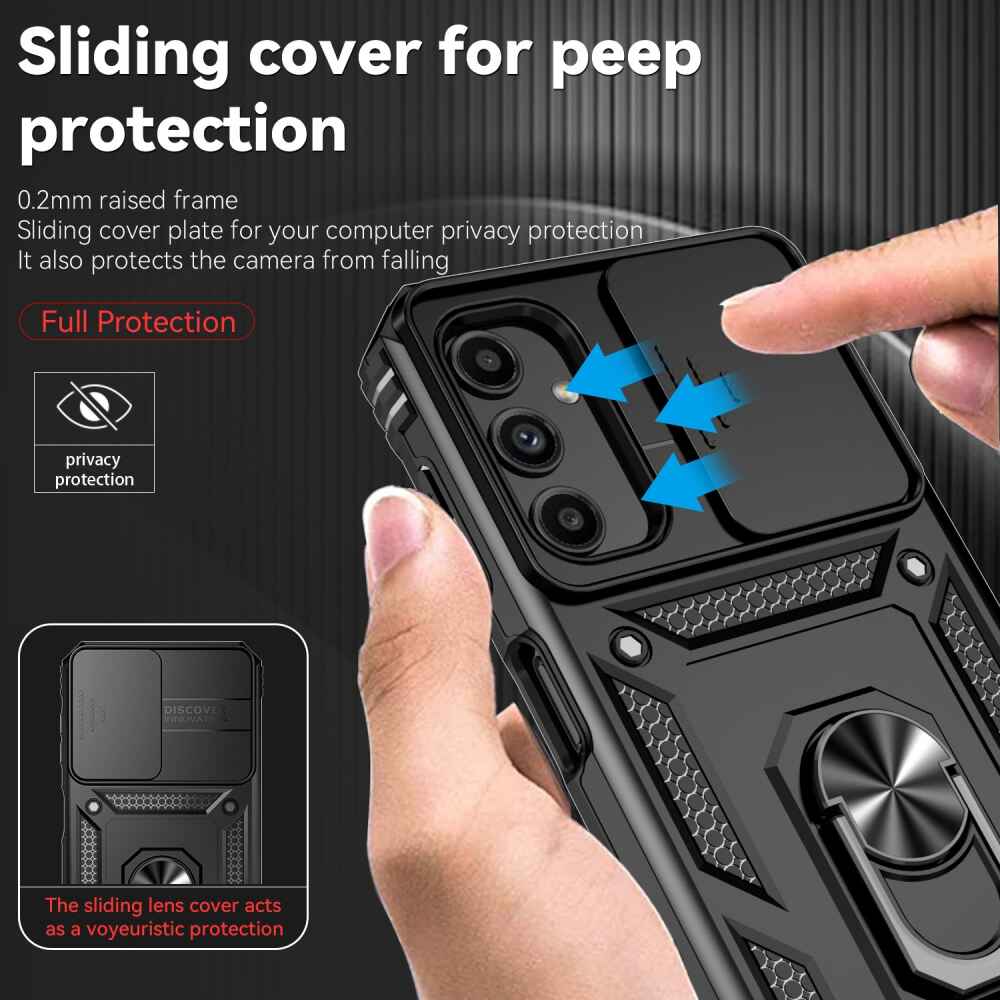 For OPPO A54S Case, Slim Ring Armor Shockproof Stand Heavy Duty Phone Cover