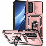 Samsung Galaxy A24 Case With Camera Shield and Ring Holder - Rose Gold