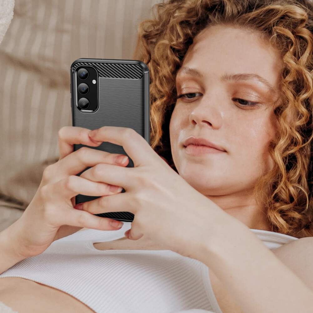 Samsung Galaxy A25 5G Case Brushed Texture TPU - Black