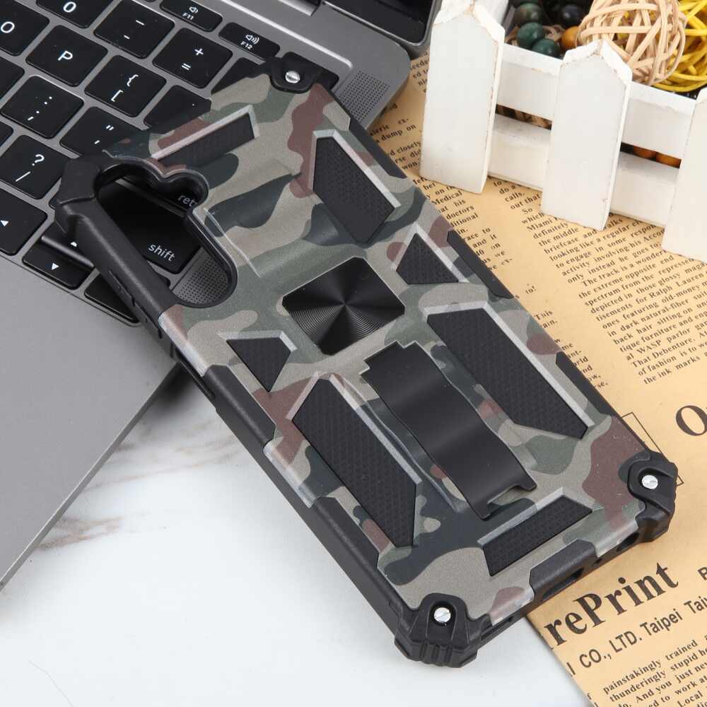 Samsung Galaxy A25 5G Case Camouflage Armor Kickstand - Army Green