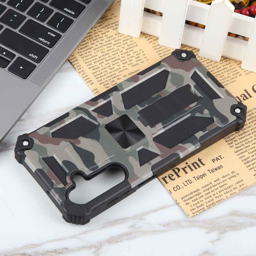 Samsung Galaxy A25 5G Case Camouflage Armor Kickstand - Army Green