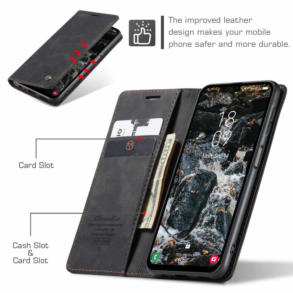 Samsung Galaxy A25 5G Case CaseMe 013 Shockproof Wallet - Black