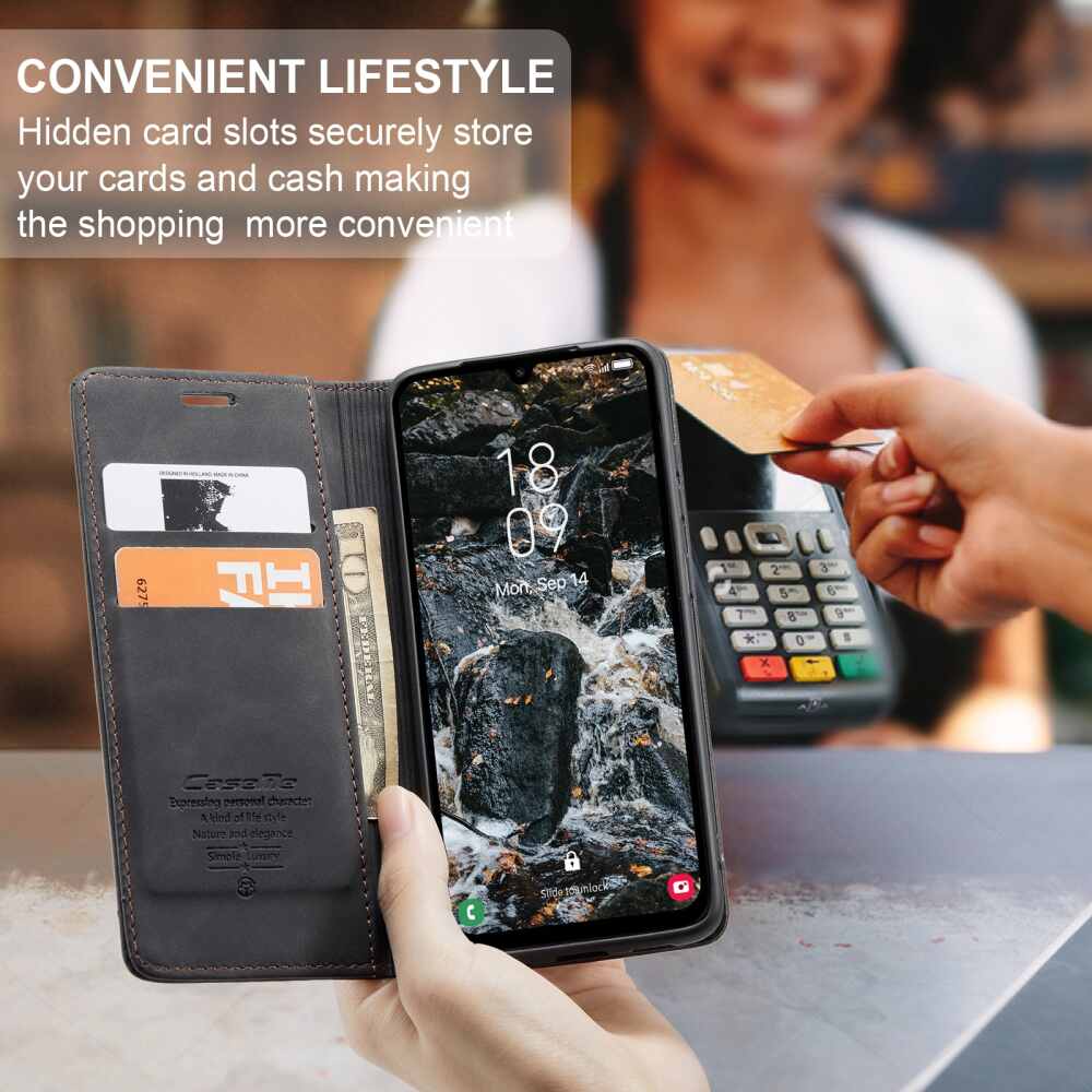 Samsung Galaxy A25 5G Case CaseMe 013 Shockproof Wallet - Black