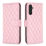 Samsung Galaxy A25 5G Case Diamond Lattice Wallet - Pink