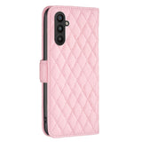 Samsung Galaxy A25 5G Case Diamond Lattice Wallet - Pink
