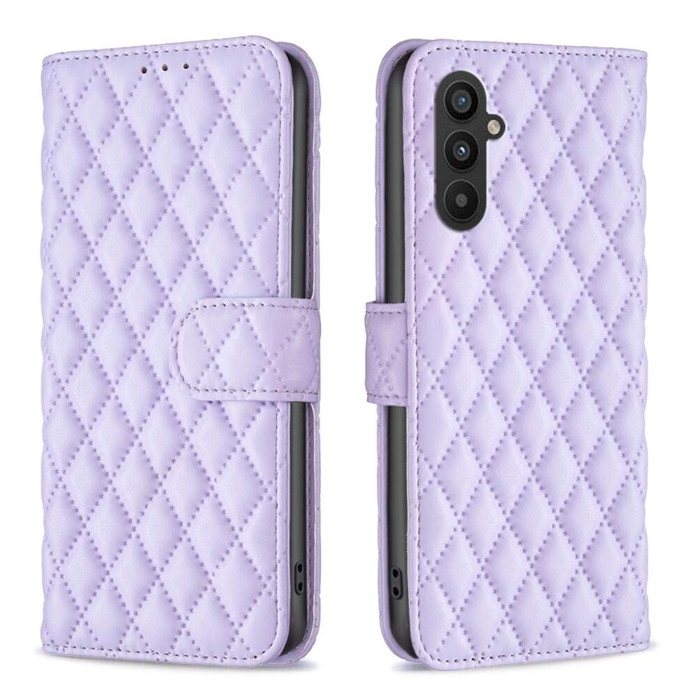 Samsung Galaxy A25 5G Case Diamond Lattice Wallet - Purple