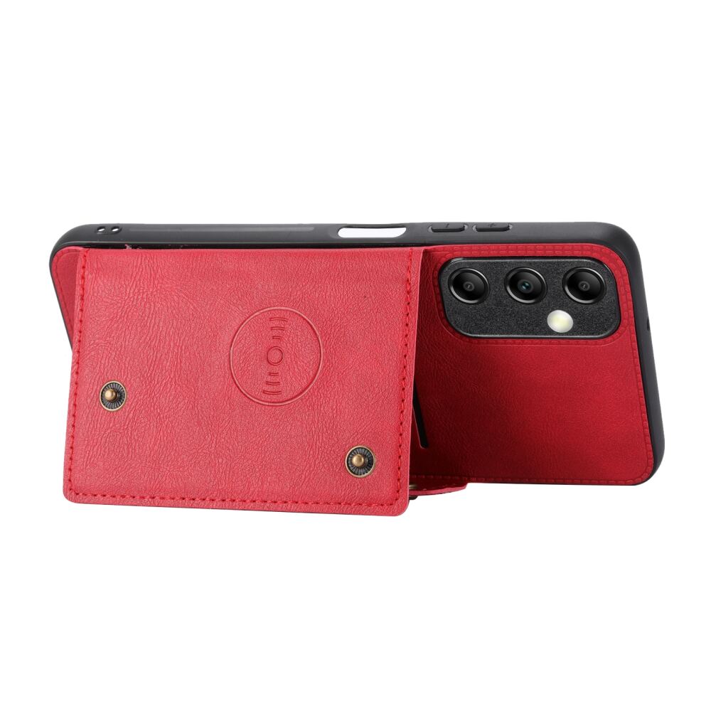 Samsung Galaxy A25 5G Case Double Buckle Card Slots - Red
