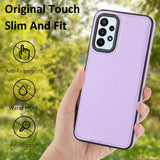 Samsung Galaxy A25 5G Case Litchi Pattern Stitched - Purple