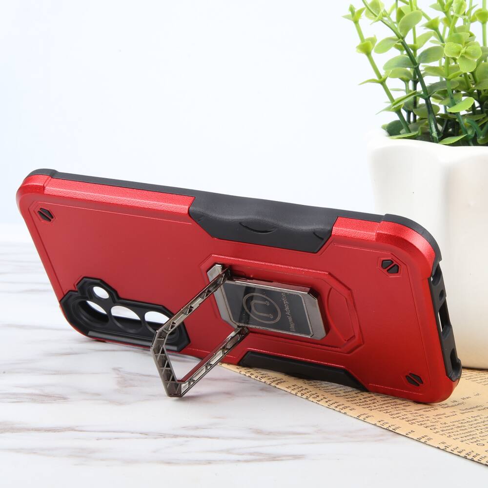 Samsung Galaxy A25 5G Case Non-slip Protective Ring Holder - Red