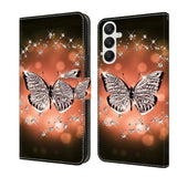 Samsung Galaxy A25 5G Case PU Leather - Crystal Butterfly