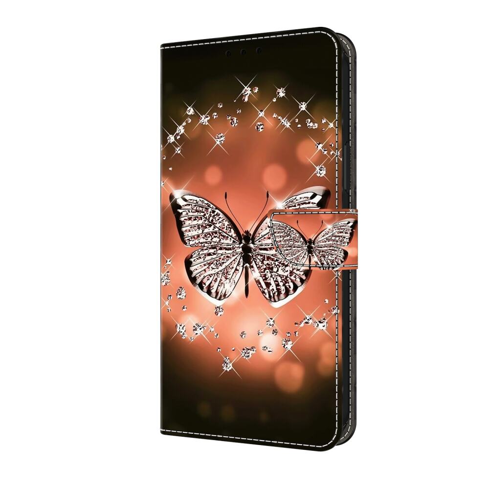 Samsung Galaxy A25 5G Case PU Leather - Crystal Butterfly