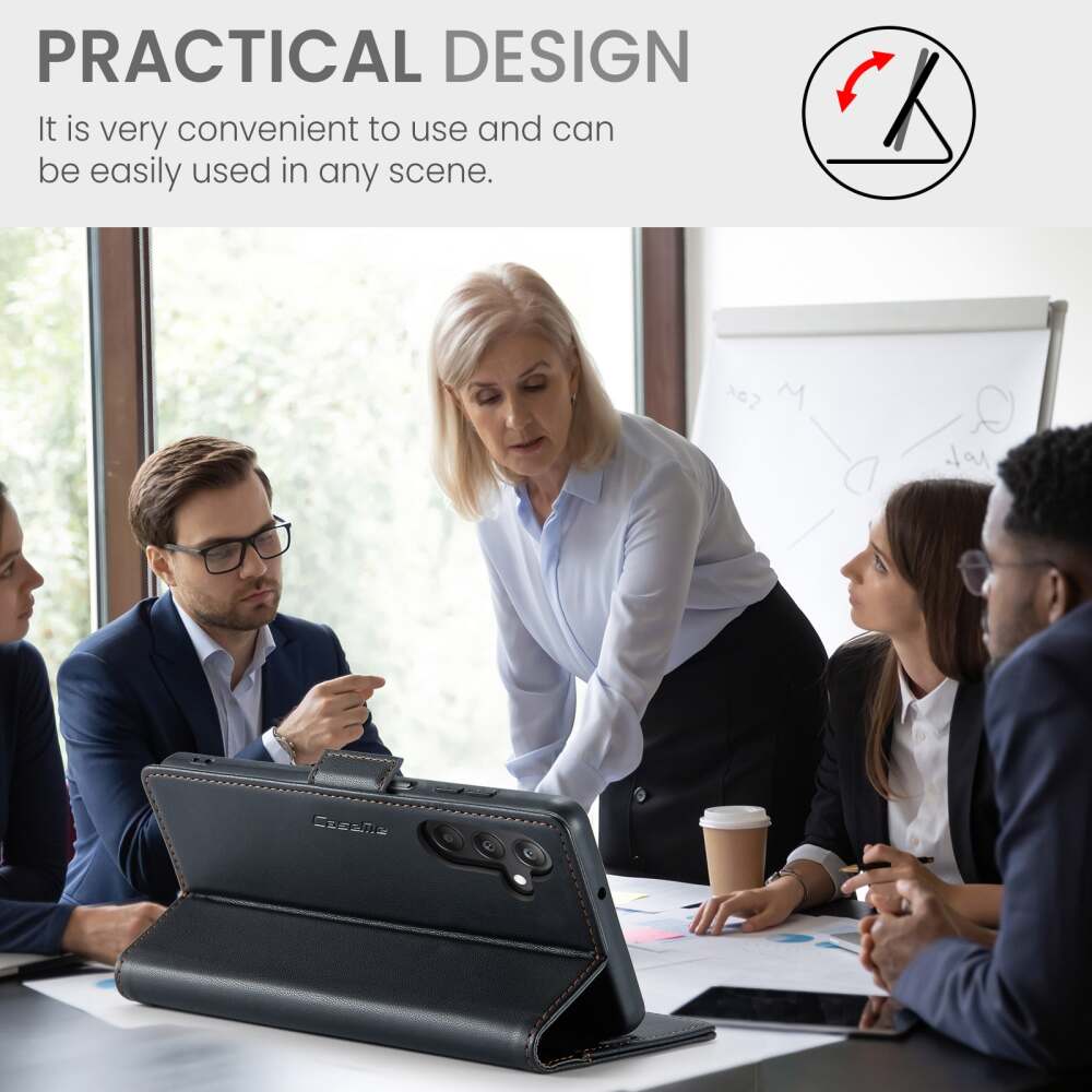 Samsung Galaxy A25 5G Case RFID Anti-theft PU Leather - Black