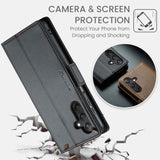 Samsung Galaxy A25 5G Case RFID Anti-theft PU Leather - Black