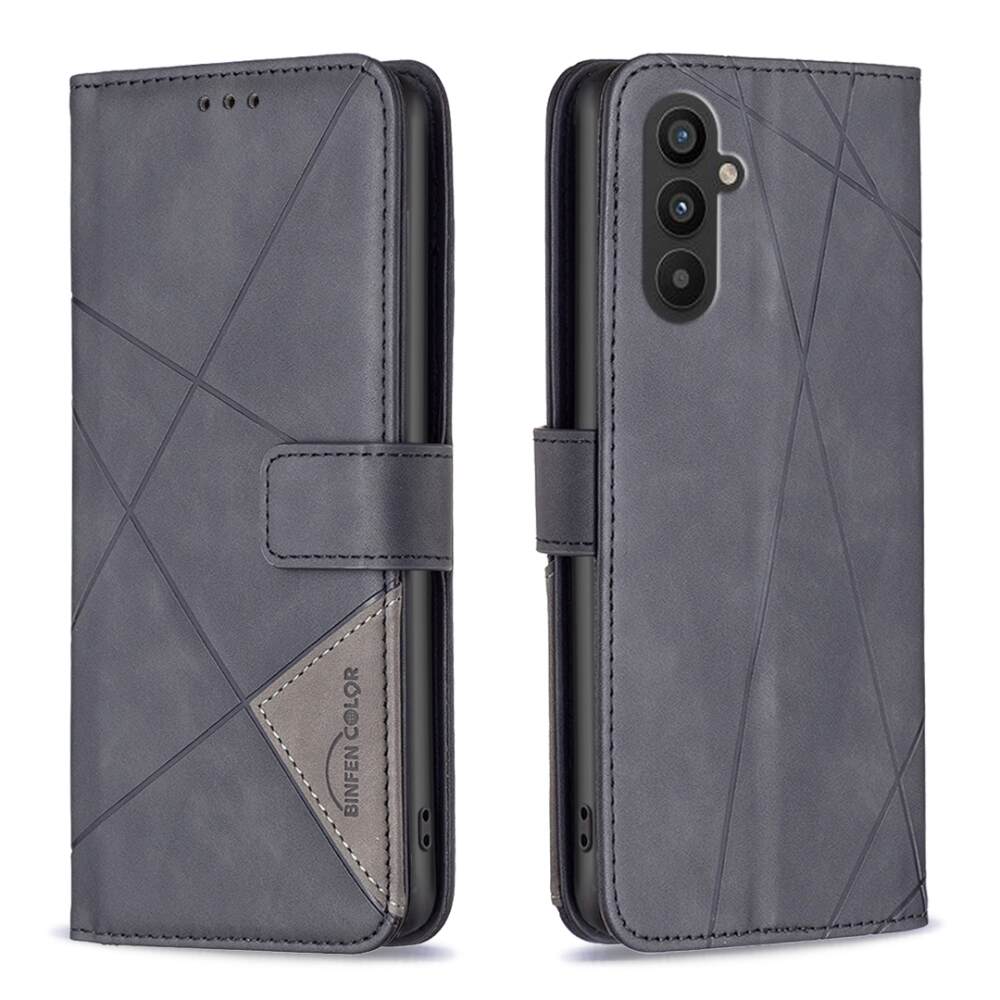 Samsung Galaxy A25 5G Case Rhombus Texture Leather - Black