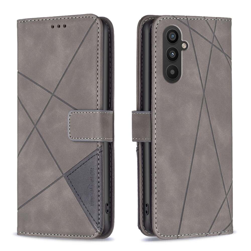 Samsung Galaxy A25 5G Case Rhombus Texture Leather - Grey