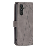 Samsung Galaxy A25 5G Case Rhombus Texture Leather - Grey
