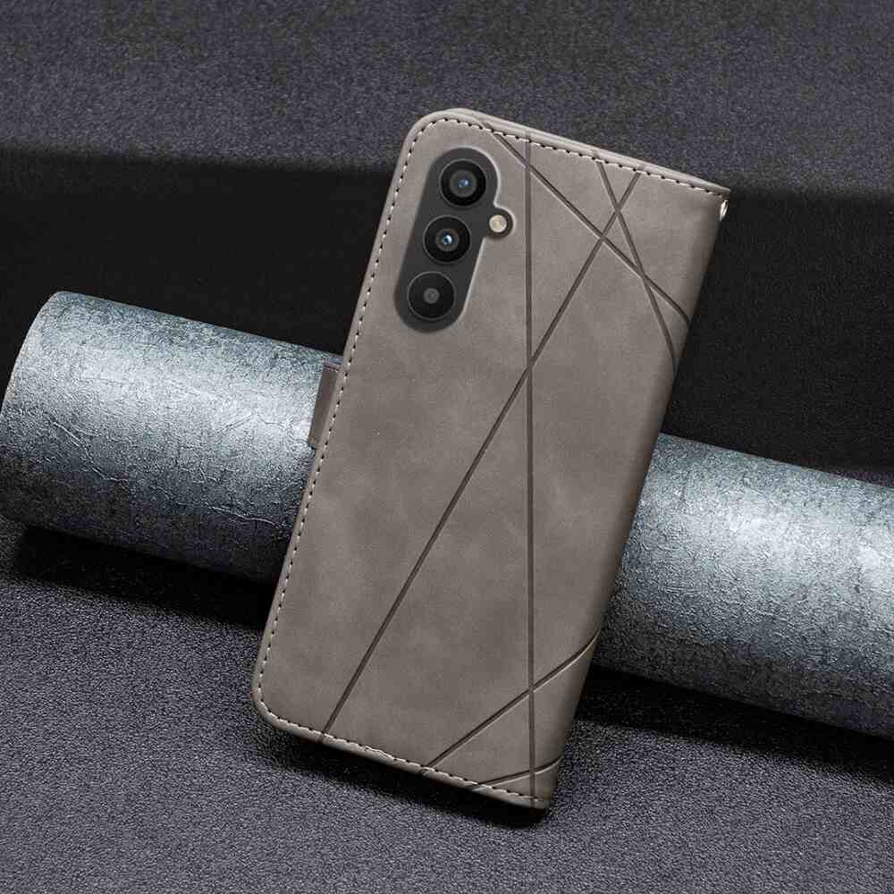 Samsung Galaxy A25 5G Case Rhombus Texture Leather - Grey