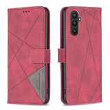 Samsung Galaxy A25 5G Case Rhombus Texture Leather - Red