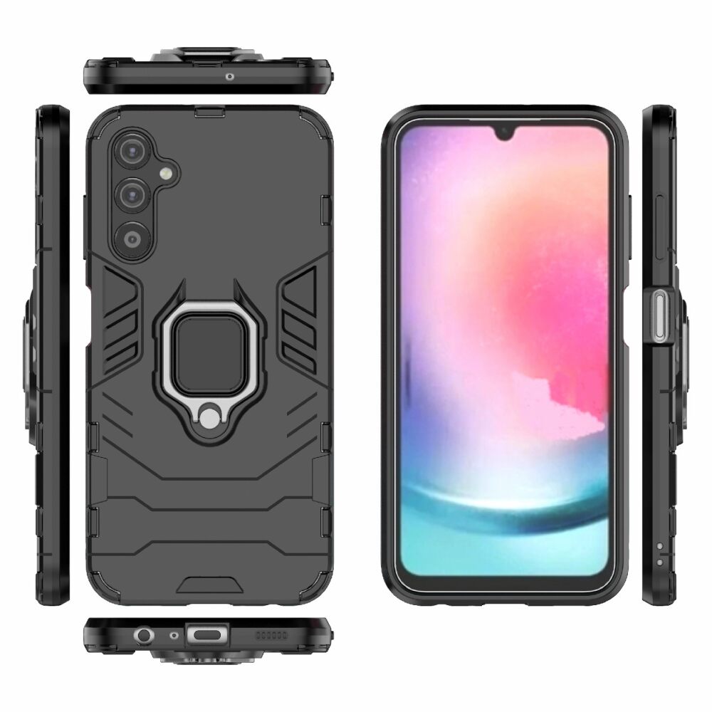 Samsung Galaxy A25 5G Case Shockproof Ring Holder - Black
