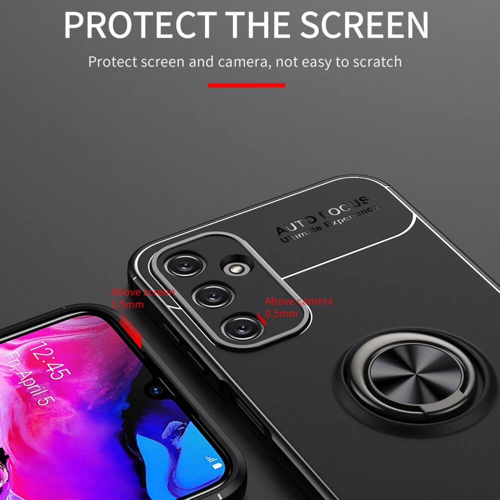 Samsung Galaxy A25 5G Case Shockproof With Ring Holder - Black