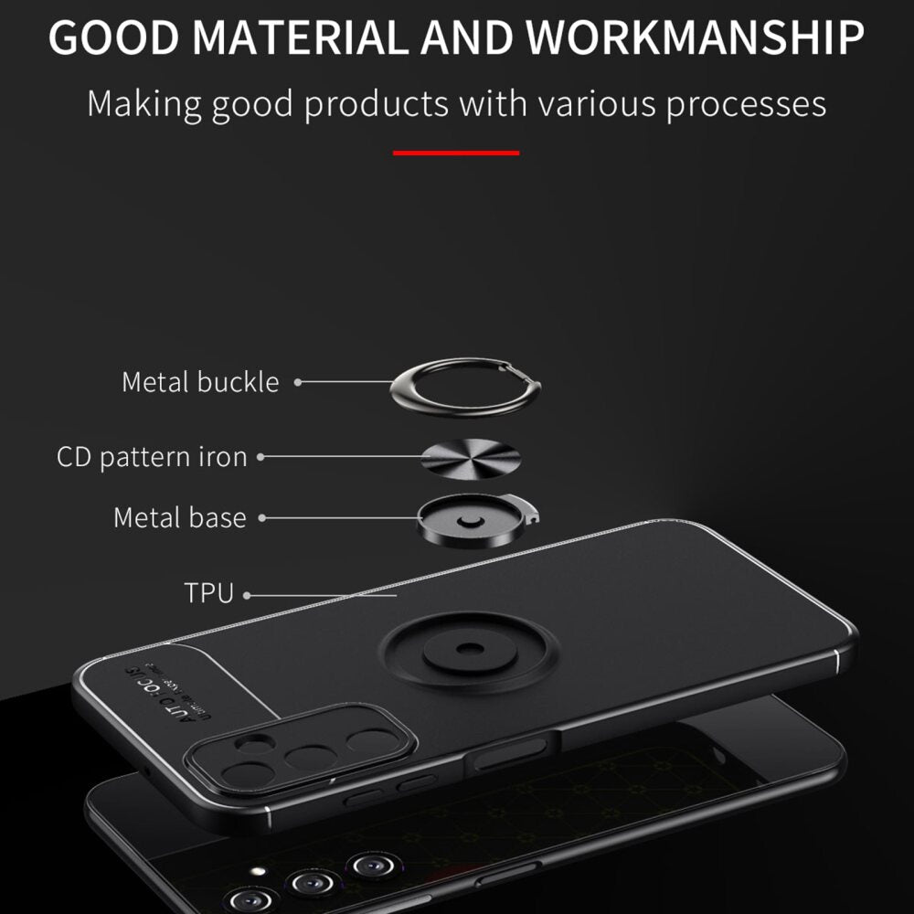 Samsung Galaxy A25 5G Case Shockproof With Ring Holder - Black