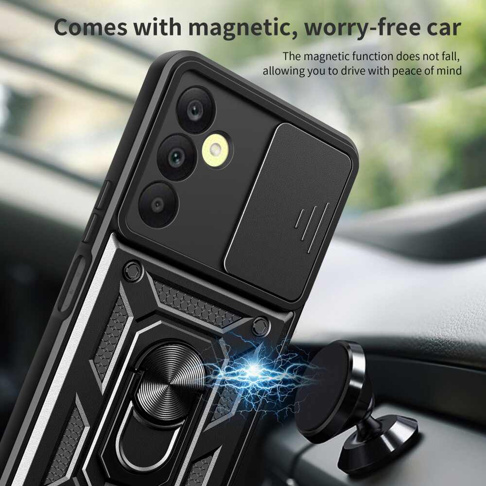 Samsung Galaxy A25 5G Case Sliding Camera Cover - Black