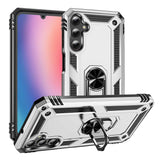 Samsung Galaxy A25 5G Case With Metal Ring Holder - Silver