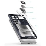 Samsung Galaxy A31 Case with Metal Ring Holder - Black