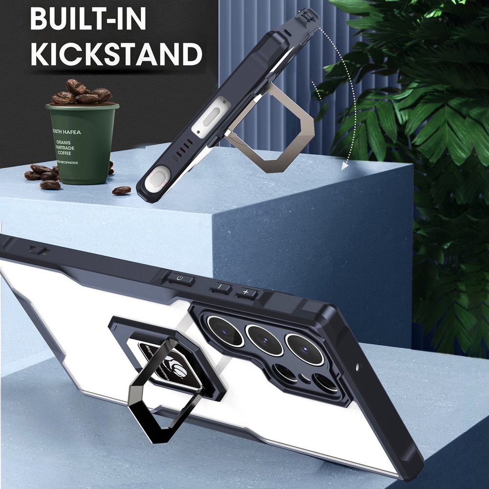 Samsung Galaxy A31 Case with Metal Ring Holder - Black