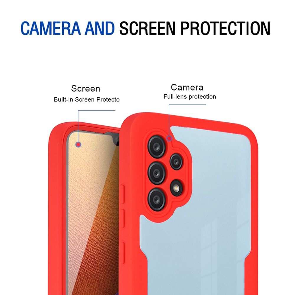 Samsung Galaxy A32 4G Case Full Coverage Protective Black Transparent