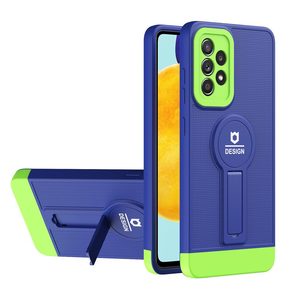 Samsung Galaxy A33 5G Case With Small Tail Holder - Blue+Green