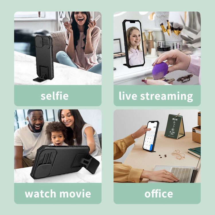 Samsung Galaxy A33 5G Case With Stereoscopic Holder - Black