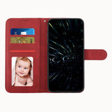 Samsung Galaxy A34 5G Case Stitching Calf Texture flip wallet - Red
