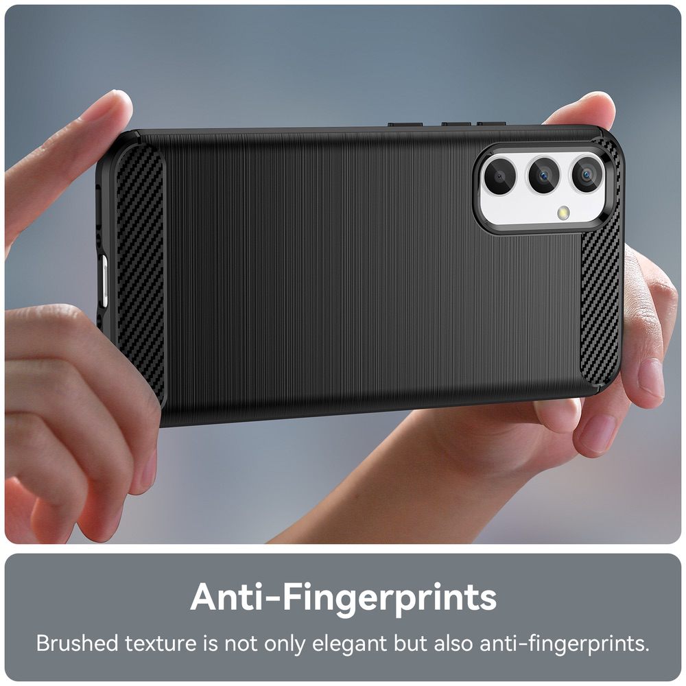 Samsung Galaxy A34 5G Case Brushed Carbon Fiber Texture - Black