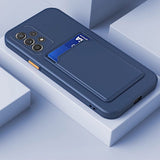 Samsung Galaxy A34 5G Case Contrast Colour Button Shockproof - Blue
