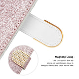 Samsung Galaxy A34 5G Case Glitter Powder Crocodile Texture - Silver